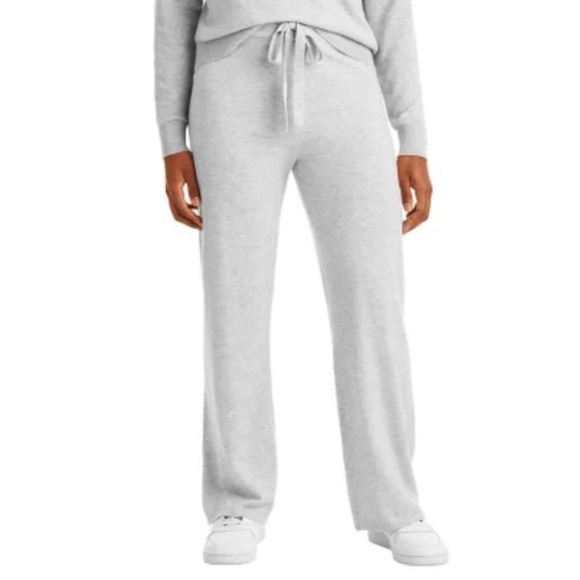 Member's Mark Pants - Member's Mark Rib Waistband Cashmere Blend Wide Leg Pant, Grey Heather XL